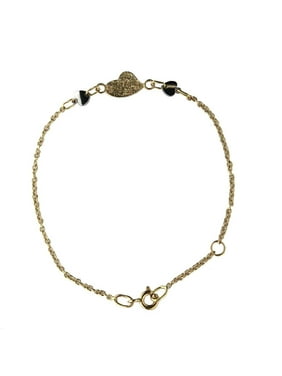 Glitzs Jewels Sterling Silver Polished & Satin X And Heart Bracelet Glitzs Jewels Sterling Silver Polished & Satin X And Heart Bracelet